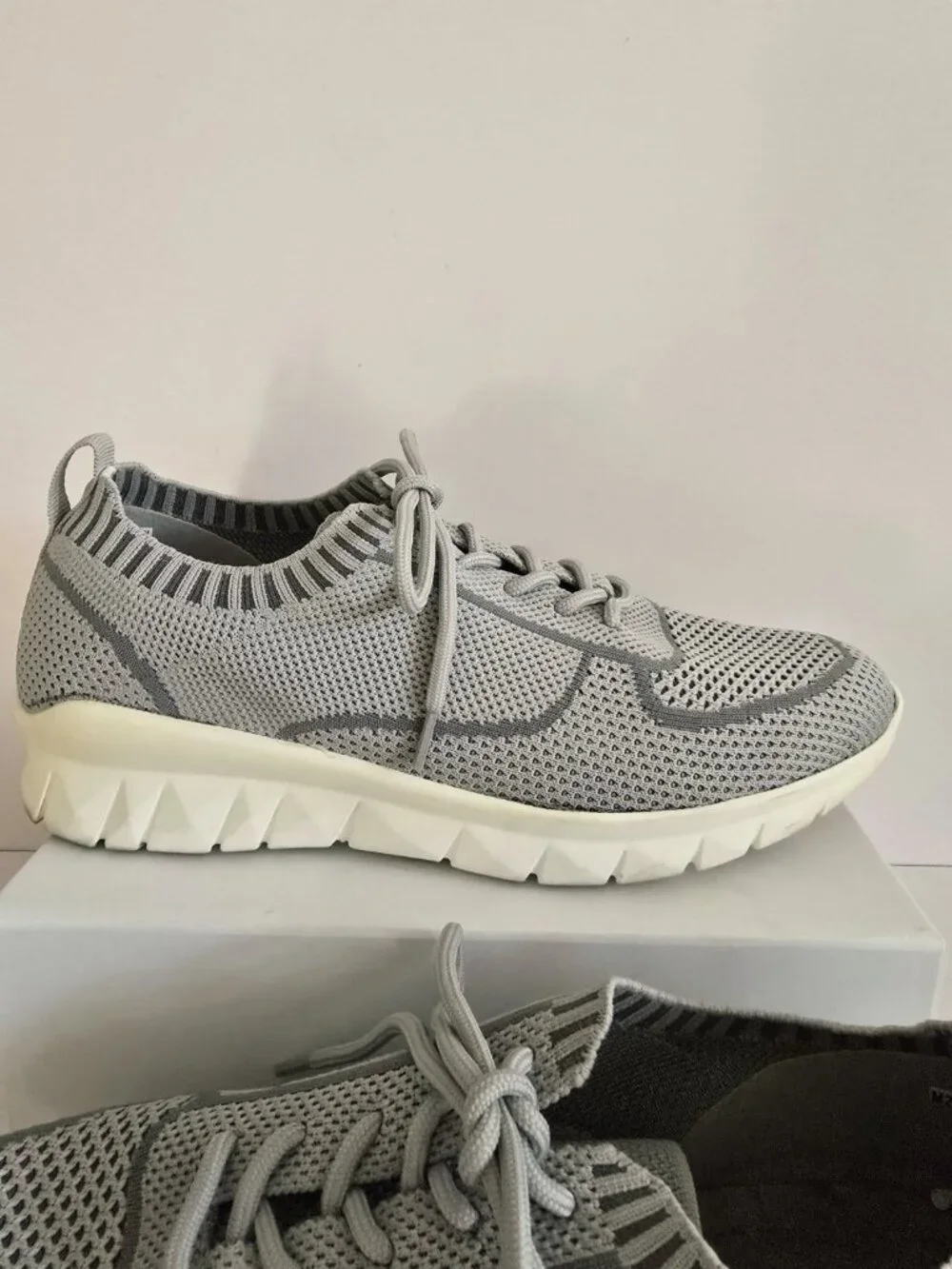Naot Galaxy Knit Grey Gray Vegan Sneakers Shoes 41 10 10.5 Womens Lace Up